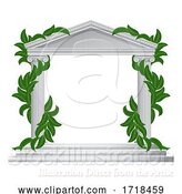 Vector Illustration of Column Pillar Greek or Roman Temple Border Frame by AtStockIllustration