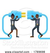 Vector Illustration of Connecting Electrical Plug Together People Concept by AtStockIllustration