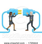 Vector Illustration of Connecting Plug Fitting Together Business Concept by AtStockIllustration