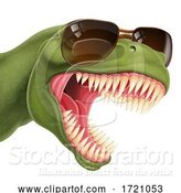 Vector Illustration of Cool Dinosaur Wearing Shades Sunglasses by AtStockIllustration