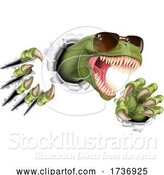 Vector Illustration of Cool Dinosaur Wearing Shades Sunglasses by AtStockIllustration