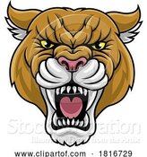 Vector Illustration of Cougar Panther Mountain Lion Puma Sports Mascot by AtStockIllustration