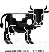 Vector Illustration of Cow Sign Label Icon Concept by AtStockIllustration