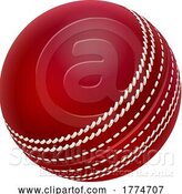Vector Illustration of Cricket Ball by AtStockIllustration