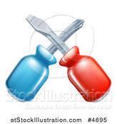 Vector Illustration of Crossed Screwdrivers by AtStockIllustration