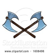Vector Illustration of Crossed Viking Axes by AtStockIllustration