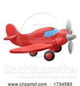 Vector Illustration of Cute Aeroplane Airplane by AtStockIllustration