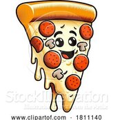 Vector Illustration of Cute Cartoon Pizza Mascot Food Illustration by AtStockIllustration