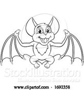 Vector Illustration of Cute Halloween Bat Character by AtStockIllustration