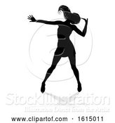 Vector Illustration of Dance Dancer Silhouette, on a White Background by AtStockIllustration