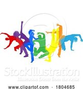 Vector Illustration of Dancers Silhouette Street Dance Poses Silhouettes by AtStockIllustration