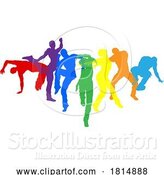 Vector Illustration of Dancers Silhouette Street Dance Poses Silhouettes by AtStockIllustration