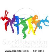 Vector Illustration of Dancers Silhouette Street Dance Poses Silhouettes by AtStockIllustration