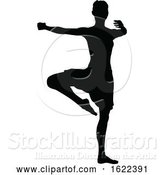 Vector Illustration of Dancing Ballet Dancer Silhouette by AtStockIllustration