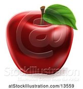 Vector Illustration of Deep Red Apple by AtStockIllustration