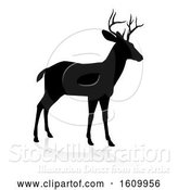 Vector Illustration of Deer Animal Silhouette by AtStockIllustration