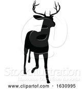 Vector Illustration of Deer Animal Silhouette by AtStockIllustration