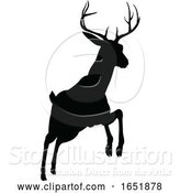 Vector Illustration of Deer Animal Silhouette by AtStockIllustration