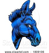 Vector Illustration of Democrat Donkey Election Political Party Politics by AtStockIllustration