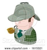 Vector Illustration of Detective Guy Avatar People Icon by AtStockIllustration