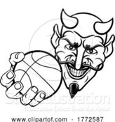 Vector Illustration of Devil Satan Basketball Sports Mascot by AtStockIllustration