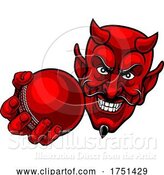 Vector Illustration of Devil Satan Cricket Sports Mascot by AtStockIllustration