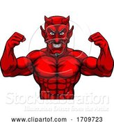 Vector Illustration of Devil Sports Mascot Character by AtStockIllustration