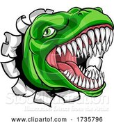 Vector Illustration of Dinosaur T Rex or Raptor Mascot by AtStockIllustration