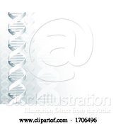 Vector Illustration of DNA Double Helix Molecule Background by AtStockIllustration