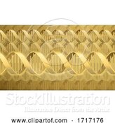 Vector Illustration of DNA Double Helix Molecule Background by AtStockIllustration