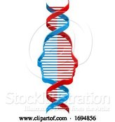 Vector Illustration of DNA Strand with Faces by AtStockIllustration