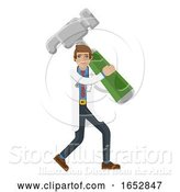 Vector Illustration of Doctor Guy Holding Hammer Mascot Concept by AtStockIllustration