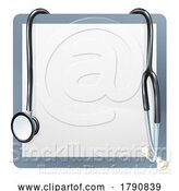 Vector Illustration of Doctor Medical Stethoscope Border Frame Sign by AtStockIllustration