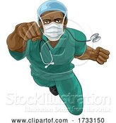 Vector Illustration of Doctor or Nurse Superhero Medical Concept by AtStockIllustration