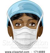 Vector Illustration of Doctor or Nurse Wearing PPE Protective Face Mask by AtStockIllustration