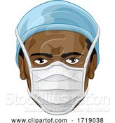 Vector Illustration of Doctor or Nurse Wearing PPE Protective Face Mask by AtStockIllustration