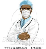 Vector Illustration of Doctor Wearing Medical PPE by AtStockIllustration