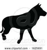 Vector Illustration of Dog Pet Animal Silhouette by AtStockIllustration