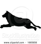 Vector Illustration of Dog Pet Animal Silhouette by AtStockIllustration