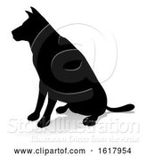 Vector Illustration of Dog Pet Animal Silhouette, on a White Background by AtStockIllustration