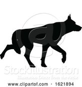 Vector Illustration of Dog Silhouette Pet Animal by AtStockIllustration