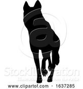 Vector Illustration of Dog Silhouette Pet Animal by AtStockIllustration