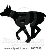 Vector Illustration of Dog Silhouette Pet Animal by AtStockIllustration