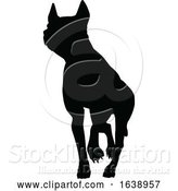 Vector Illustration of Dog Silhouette Pet Animal by AtStockIllustration