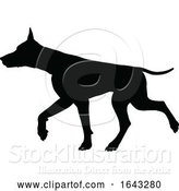 Vector Illustration of Dog Silhouette Pet Animal by AtStockIllustration