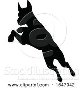 Vector Illustration of Dog Silhouette Pet Animal by AtStockIllustration