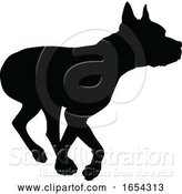 Vector Illustration of Dog Silhouette Pet Animal by AtStockIllustration