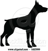 Vector Illustration of Dog Silhouette Pet Animal by AtStockIllustration