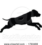 Vector Illustration of Dog Silhouette Pet Animal by AtStockIllustration