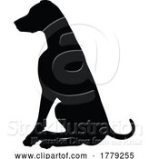 Vector Illustration of Dog Silhouette Pet Animal by AtStockIllustration